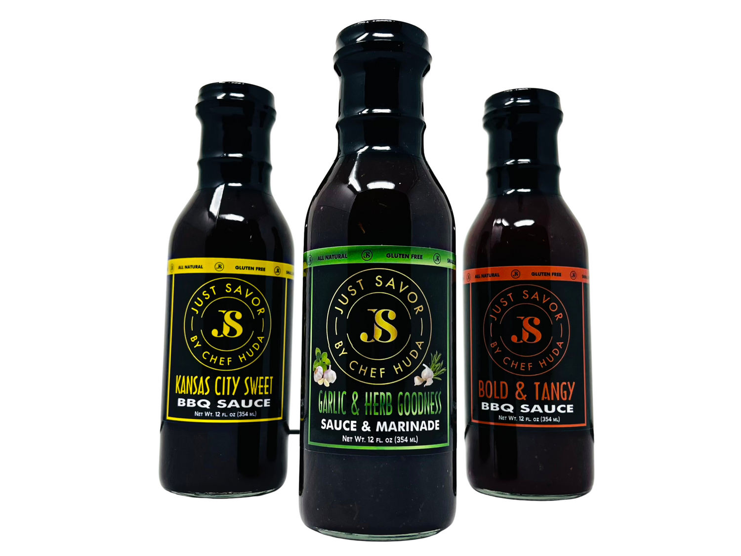 Just Savor Sauce and Marinade Variety Pack |  Set of 3