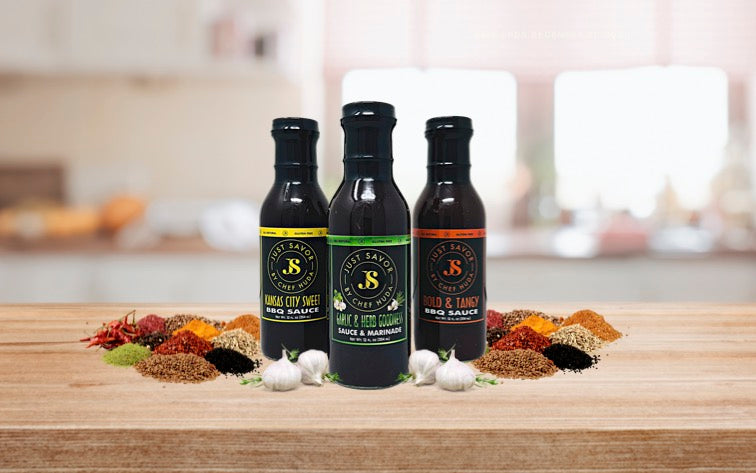 Just Savor Sauce and Marinade Variety Pack |  Set of 3